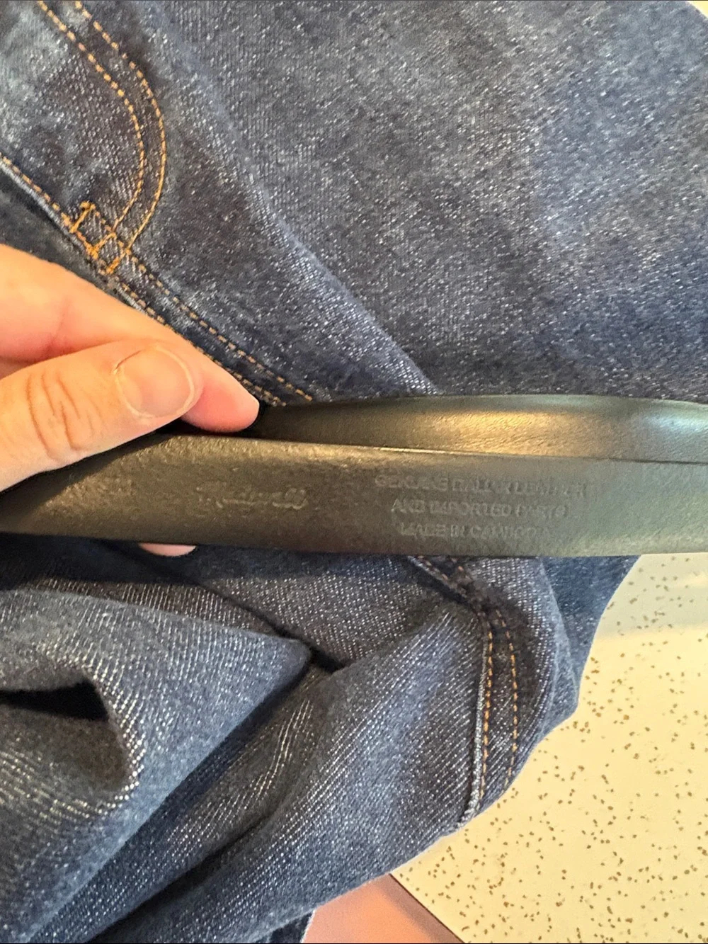 Madewell Triple Metal Keeper Leather Belt
